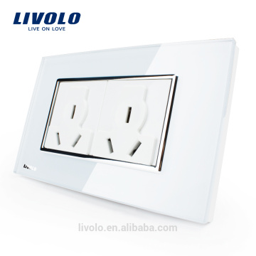 Livolo US Standard Multi Wall Power Points Glass Panel VL-C3C2B-81